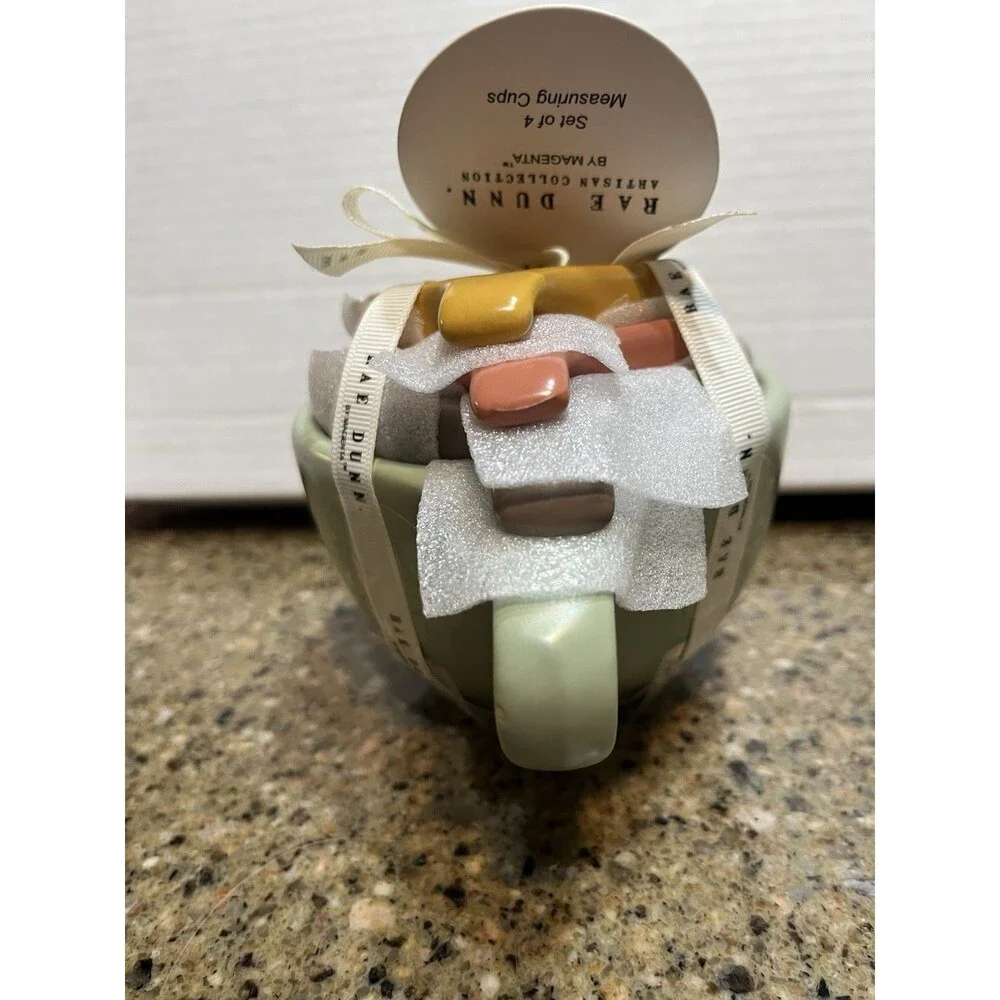RAE DUNN Thanksgiving Measuring Cups - Gather, Bounty, Blessings, Plenty, 2023!
